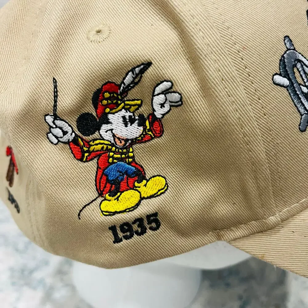 Disney Mickey Mouse Through The Years Hat Cap Vintage 1928 Today Florida Tan
